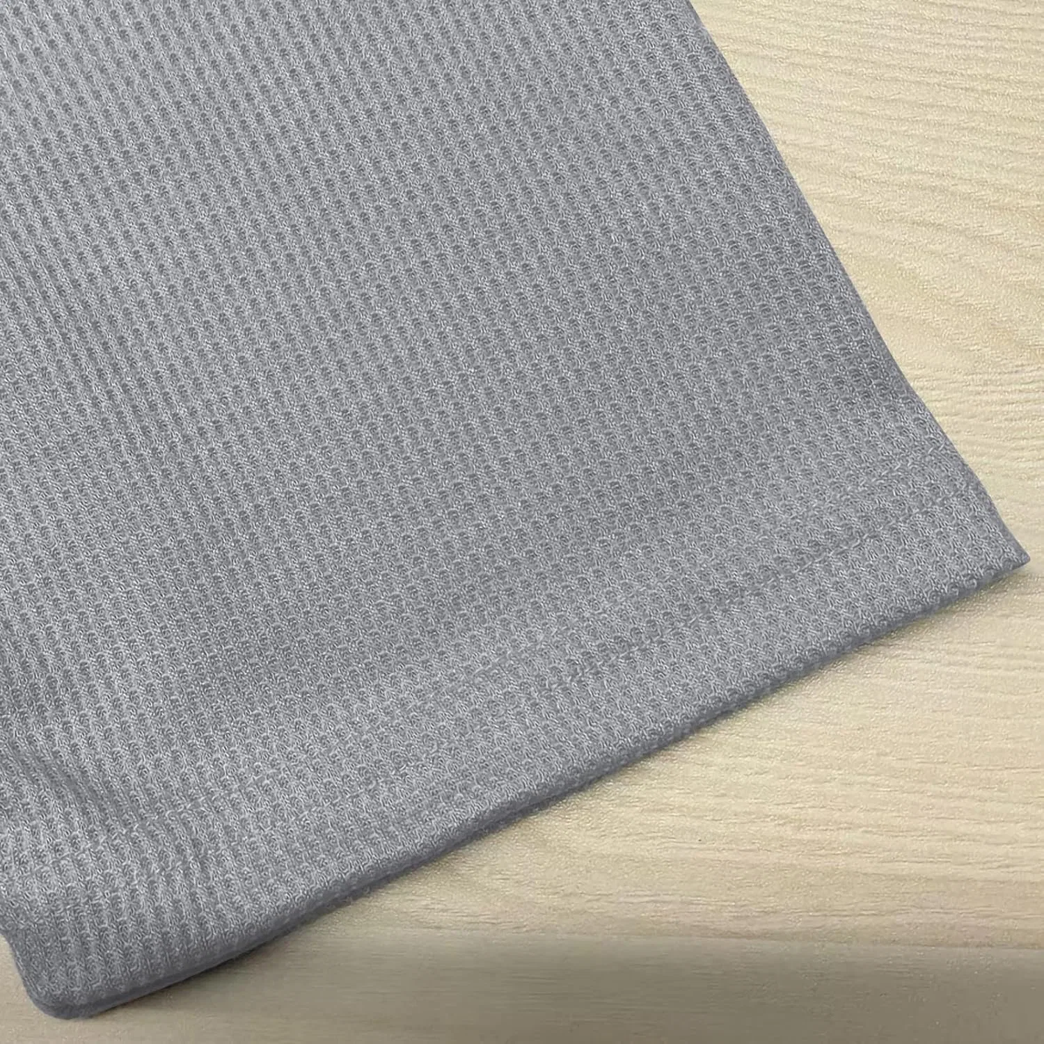 Мужская повседневная футболка вафельная V-образным вырезом, Gray — фото 4