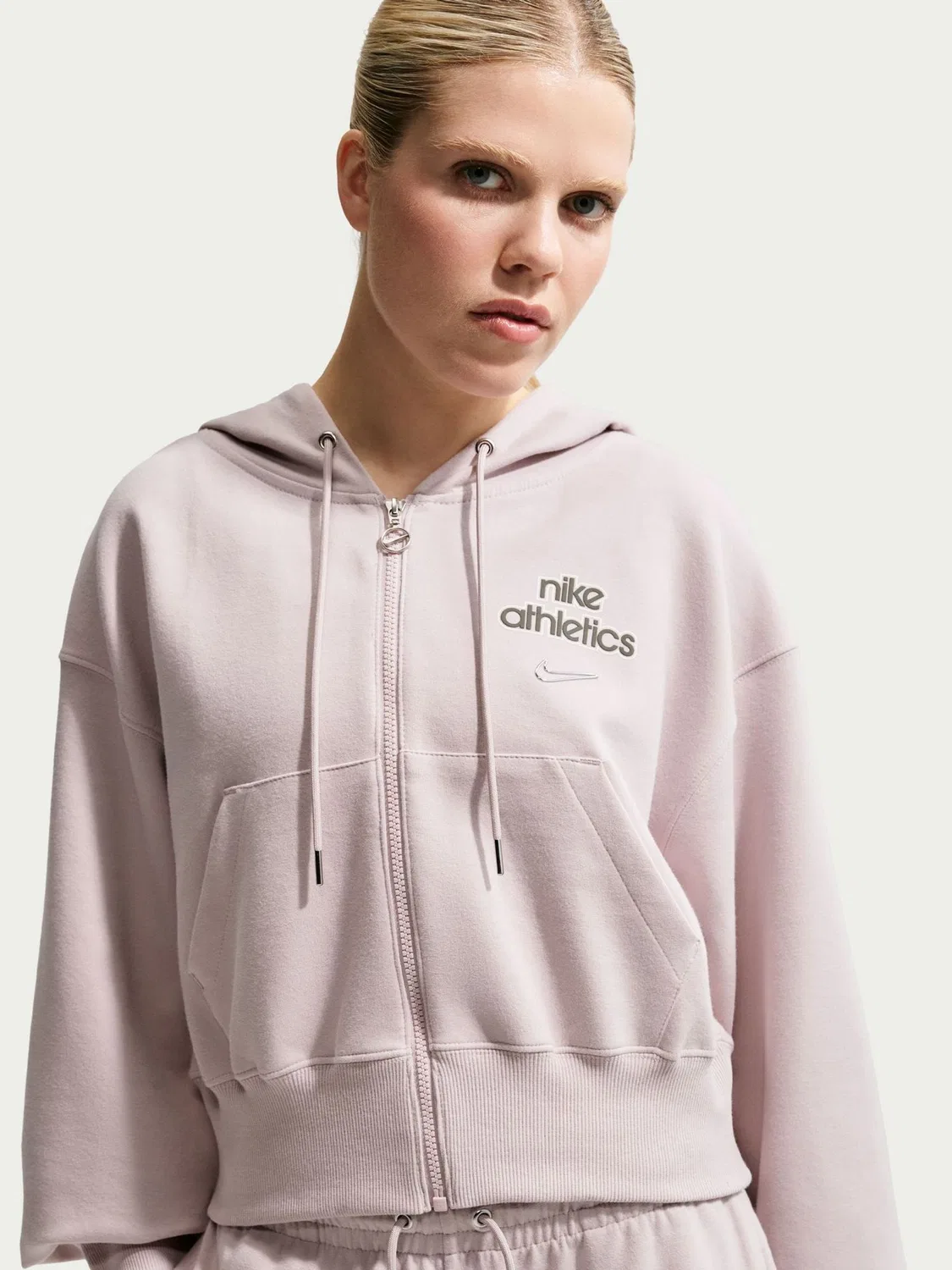Толстовка с капюшоном Nike Bubble Hem Logo, фиолетовый — фото 4