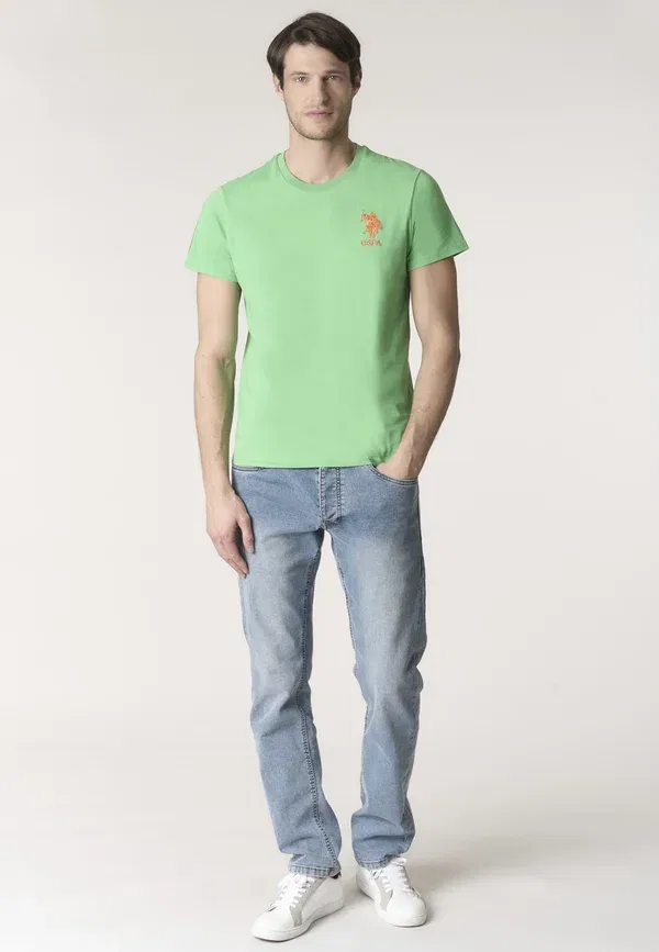 Футболка хлопковая print t-shirt, U.S. Polo Assn., зеленый — фото 2