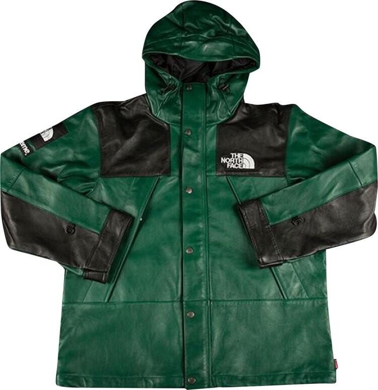 

Парка Supreme x The North Face Leather Mountain Parka 'Dark Green', зеленый