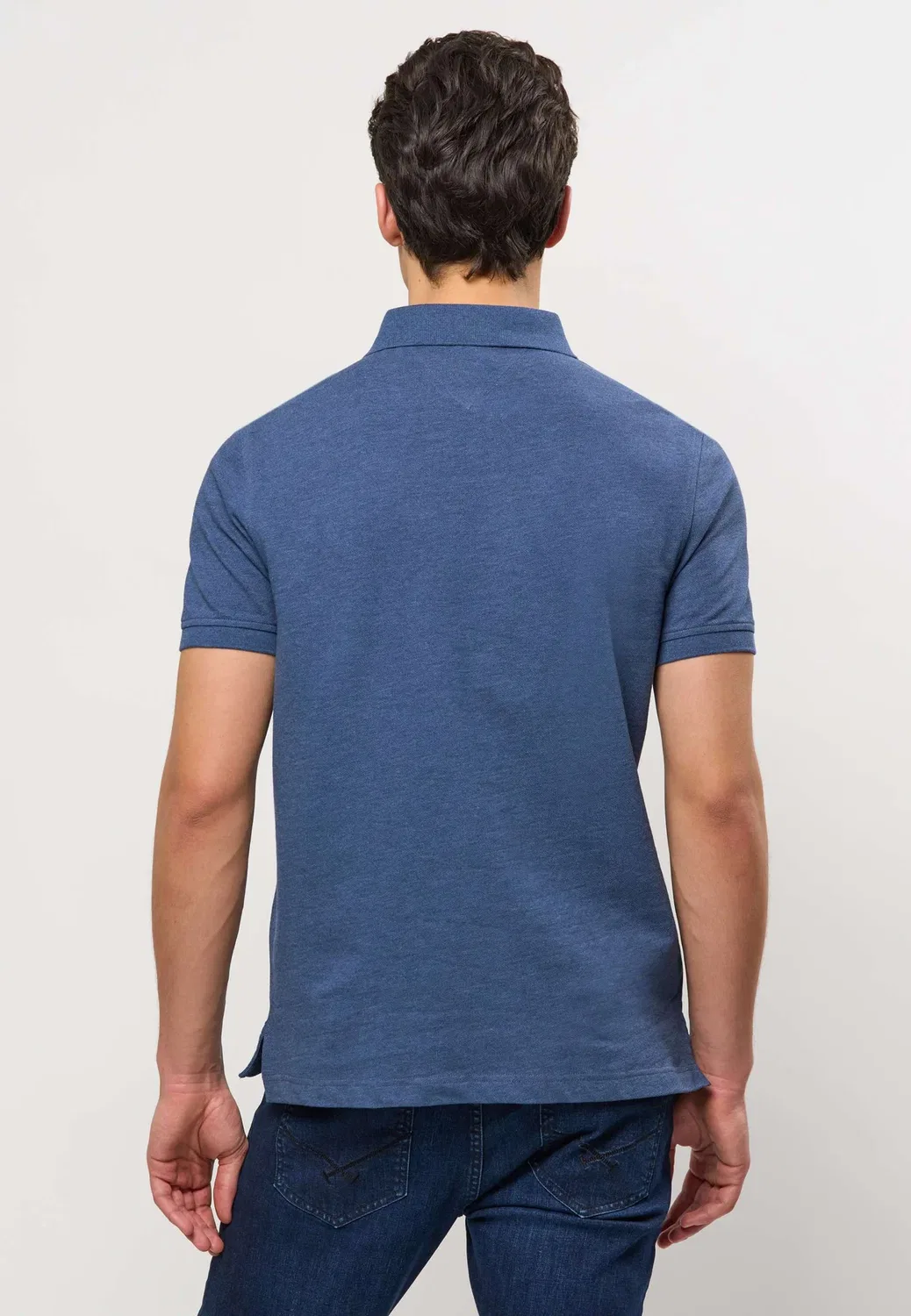 Рубашка поло Tommy Hilfiger, Faded Indigo Heather — фото 3
