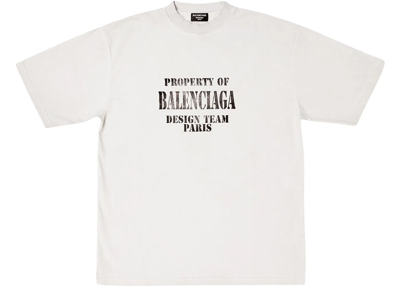 Мужская футболка свободного кроя Property Large Fit Vintage Balenciaga, White/Black