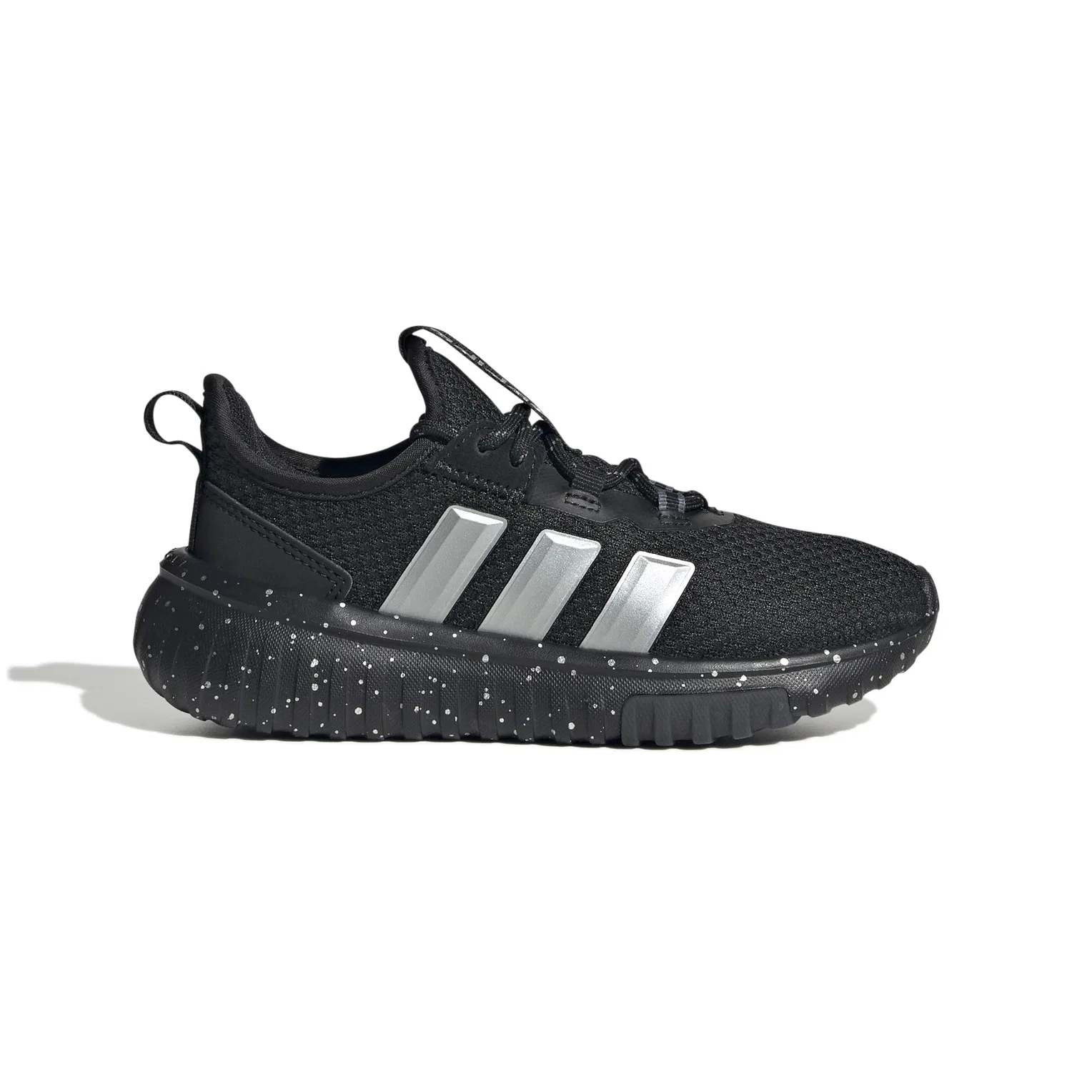 Детские кроссовки для мальчиков с шнуровкой Kaptir 4.0 Shoes Kids Adidas, Black Silver Core With Black Core — фото 2