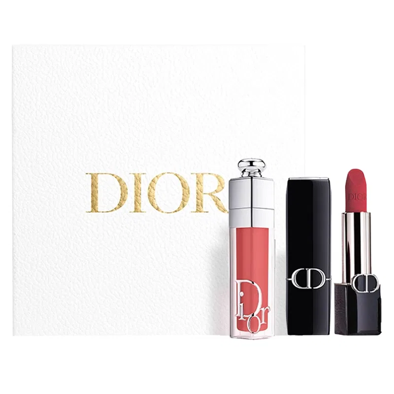 Женский набор для макияжа губ с блеском для губ, DIOR, Blue Gold