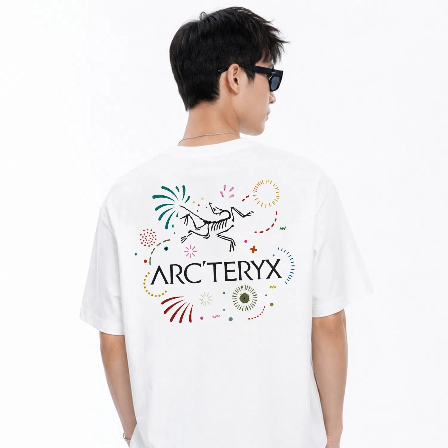 Футболка мужская с коротким рукавом хлопковая Arcteryx, White — фото 4