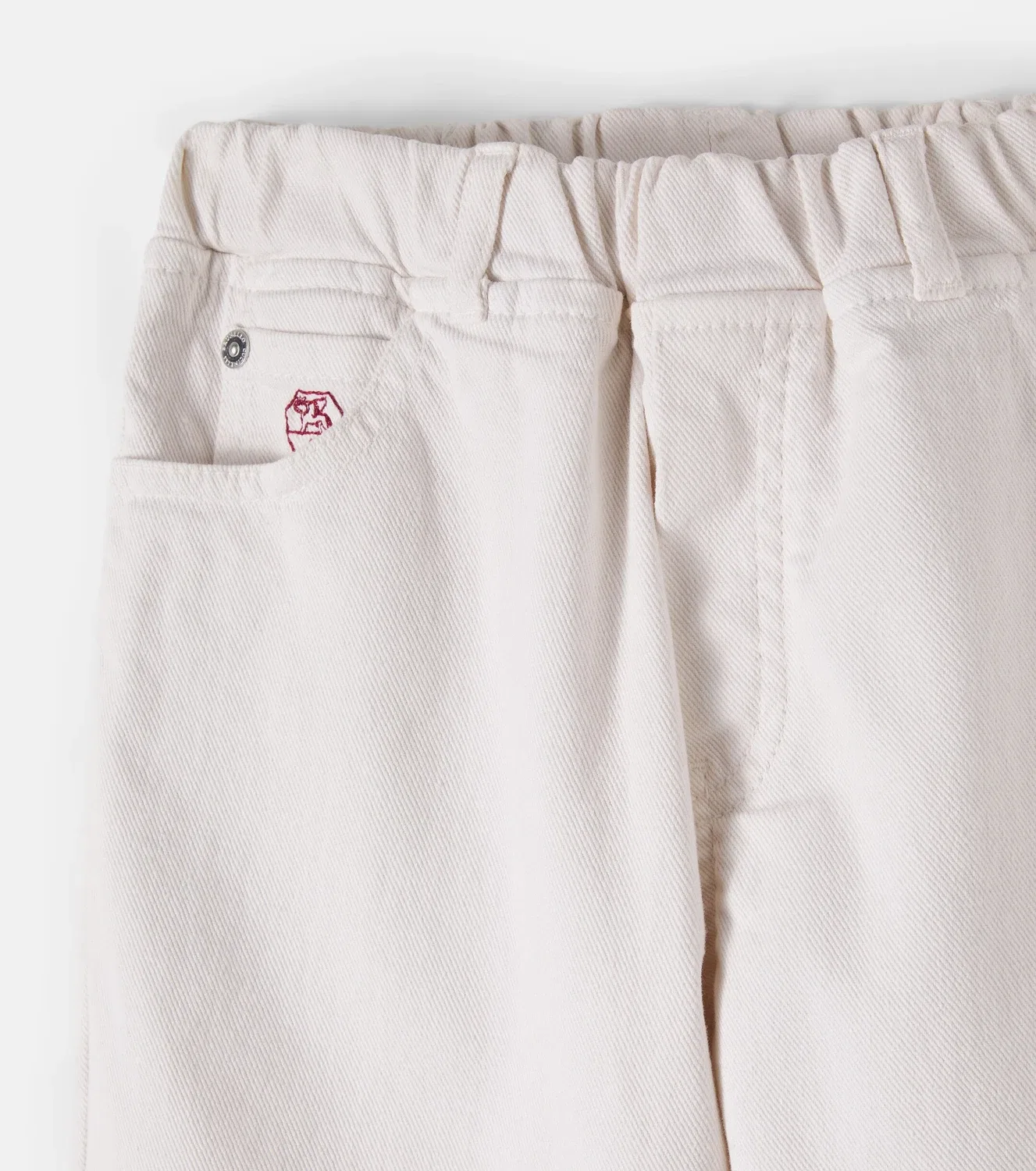 Прямые джинсы хлопковые Brunello Cucinelli Kids, белый — фото 4