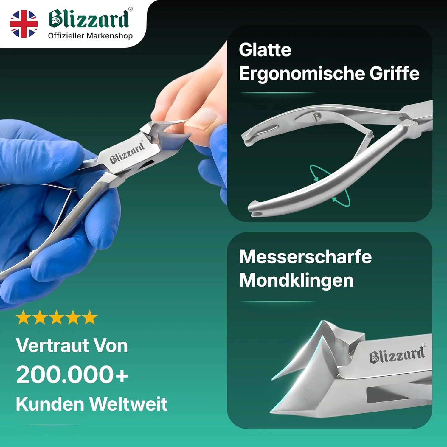 Профессиональные кусачки для ногтей Blizzard Podiatry, 14 см Blizzard — фото 3