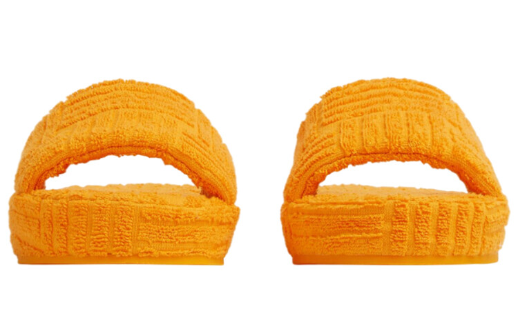 Шлепанцы Bottega Veneta Resort Sponge, оранжевый — фото 2