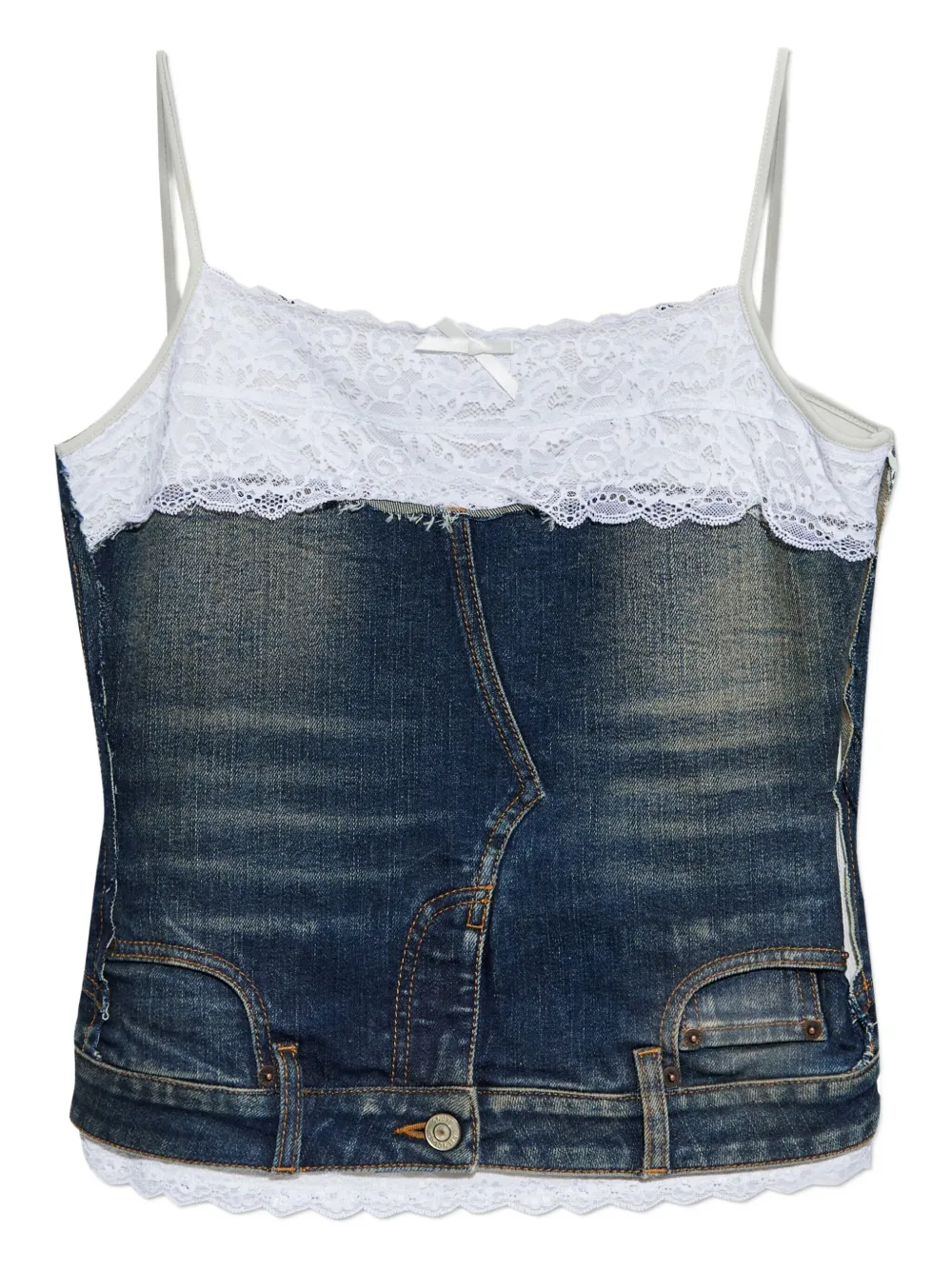 

Кружевной топ Balenciaga, синий