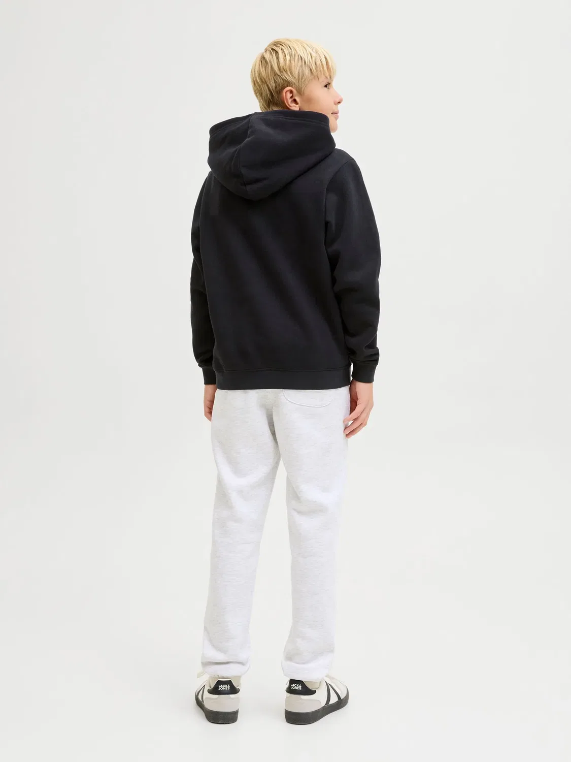 Капюшон худи из органического хлопка JACK & JONES Junior, черный — фото 3