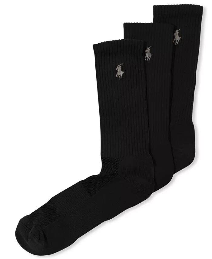 

Мужские носки 3 шт. Технические носки Crew Polo Ralph Lauren, черный