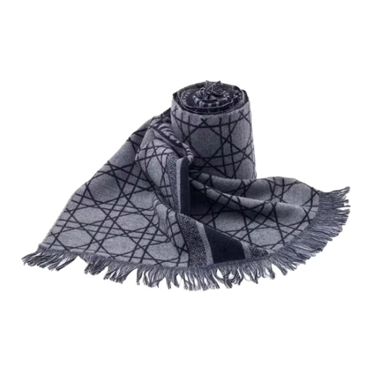 

DIOR Шерстяной кашемировый шарф для женщин, серый