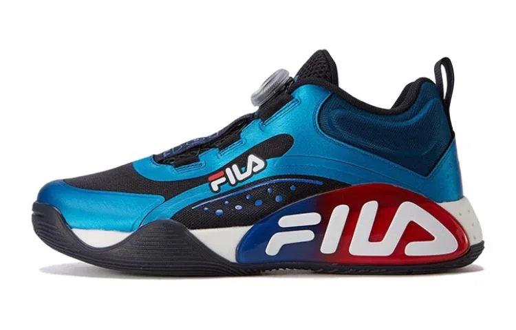 FILA KIDS Детские баскетбольные кроссовки low top BOA Comfortable Cushioning, Wear Resistant Blue White