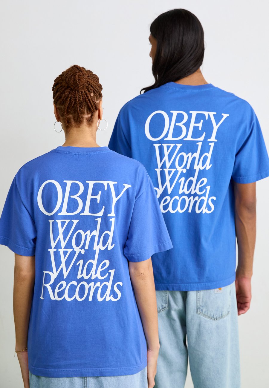 

Футболка Obey Clothing WORLDWIDE RECORDS UNISEX, Electric Indigo/Light Blue, Синий, Футболка Obey Clothing WORLDWIDE RECORDS UNISEX, Electric Indigo/Light Blue