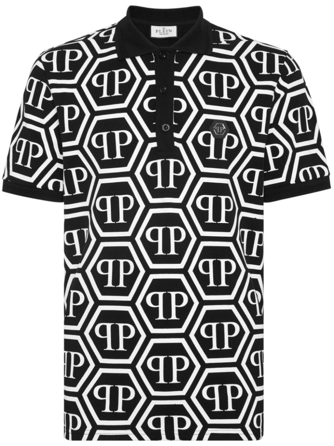 

Рубашка поло с монограммой Philipp Plein, черный
