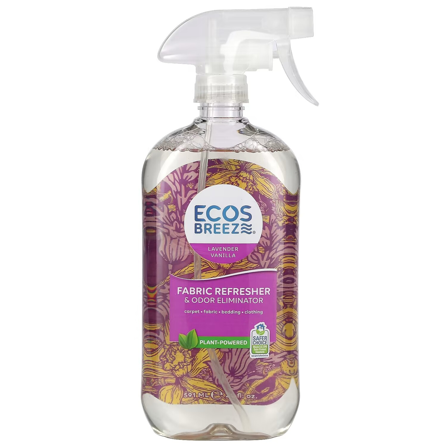 

Освежитель ткани и средство для устранения запаха Earth Friendly Products Ecos Breeze лаванда и ваниль, 591 мл