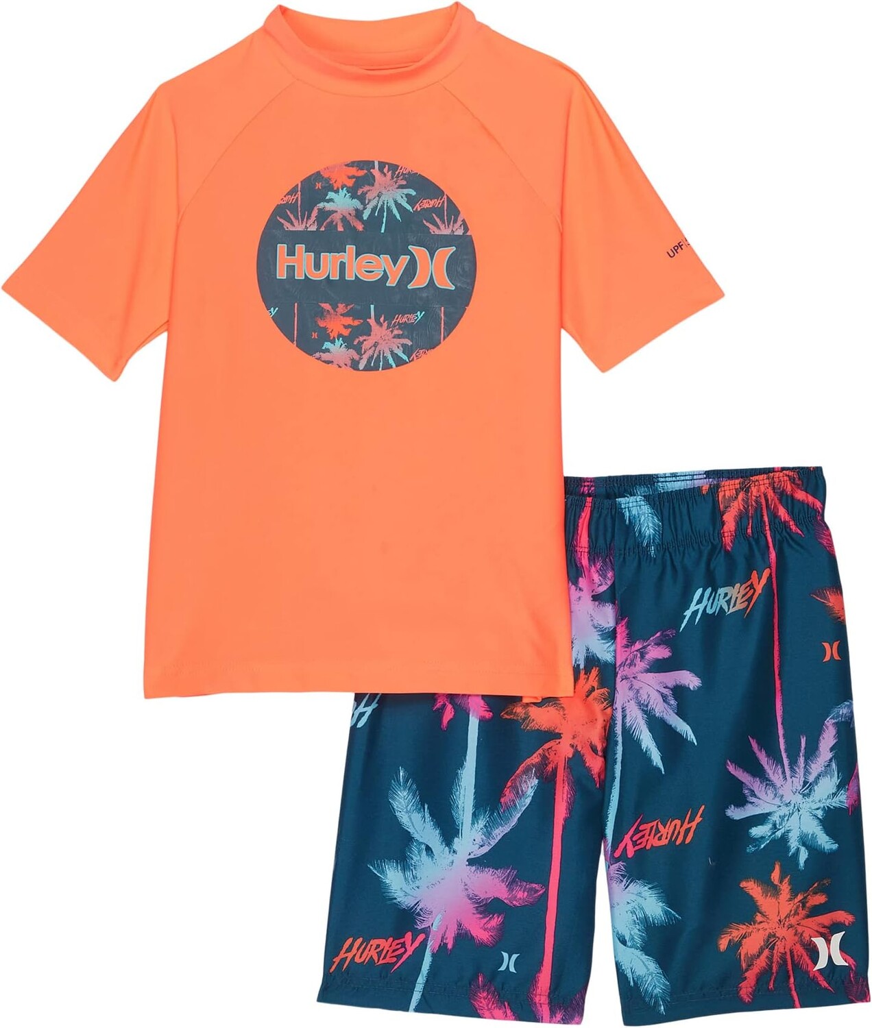 

Плавки Hurley UPF 50+ T-Shirt & Swim Trunks Two-Piece Set, цвет Blue Force