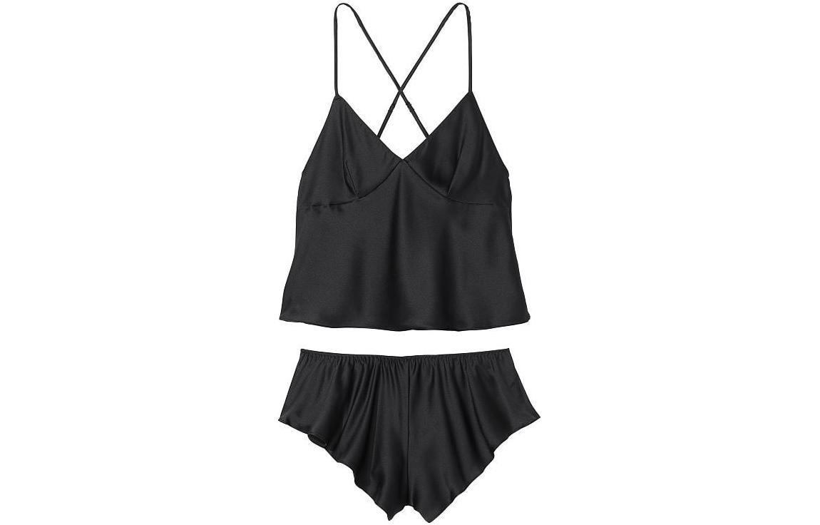 

Пижамный комплект женский черный Victoria's Secret, Комплект (Черный)