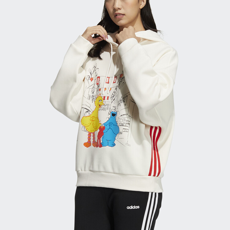Свитшот женской белой коллекции Sesame Street X Sesame Street Adidas Neo — фото 2