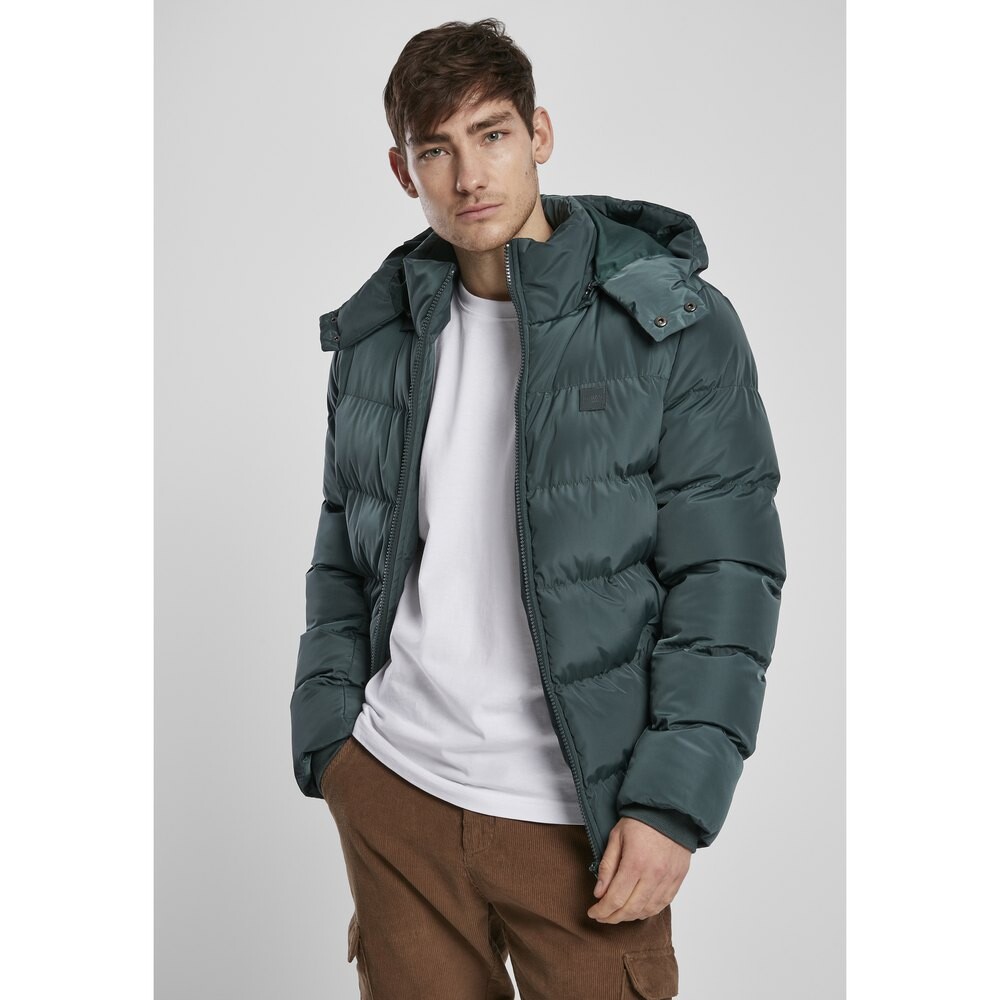 

Куртка Urban Classics Hooded Puffer, зеленый