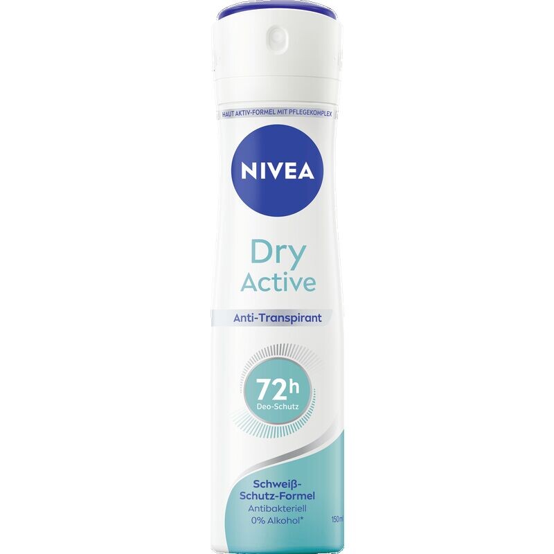 

Антиперспирант-спрей Dry Active NIVEA, 150 ml, Серый, Антиперспирант-спрей Dry Active NIVEA, 150 ml