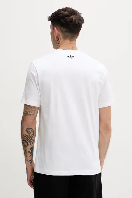 Футболка с принтом T-shirt Adidas Originals, белый — фото 3