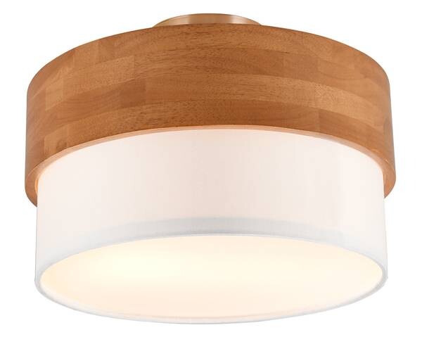 

Потолочный светильник MeineWunschleuchte Holz Stoffschirm 30cm цвет holz/weiß