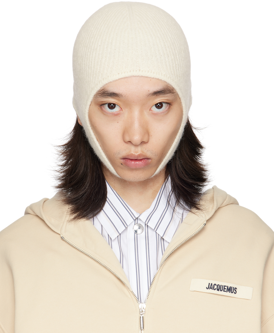 

Off-White Шапка-бини La Casa 'La capuche Gros Grain' JACQUEMUS, кремовый