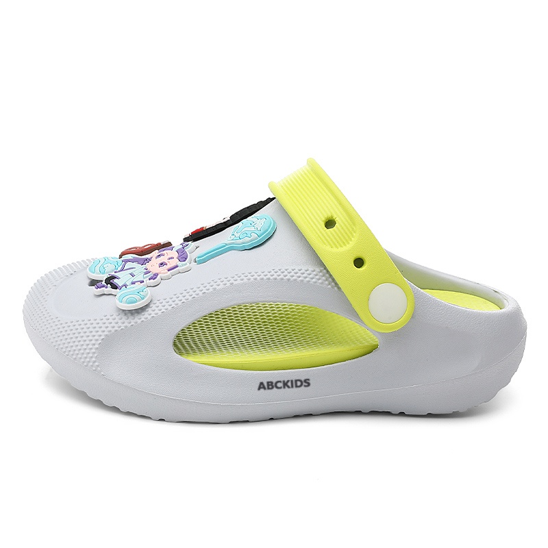 

Детские шлепанцы с низким верхом, устойчивые к истиранию, легкие, амортизирующие ABC KIDS, серый/зеленый