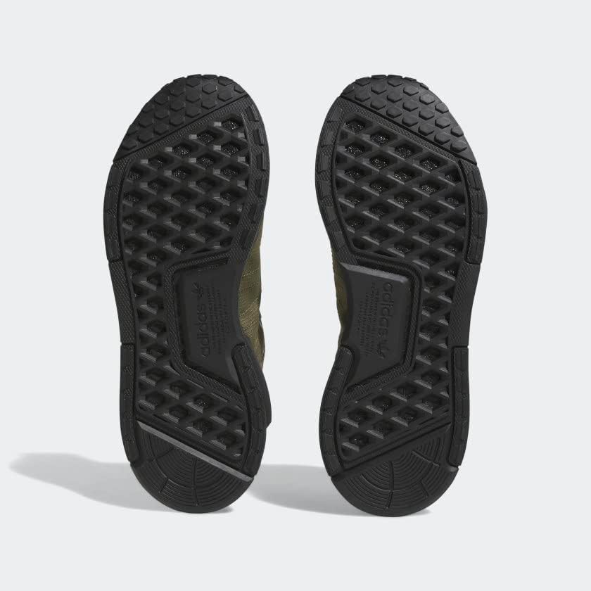 Детские кроссовки для бега adidas NMDV3, черный/оливковый — фото 3