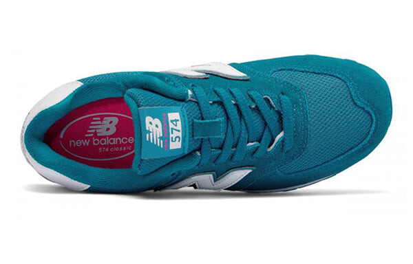 Кроссовки 574 New Balance, белый — фото 3