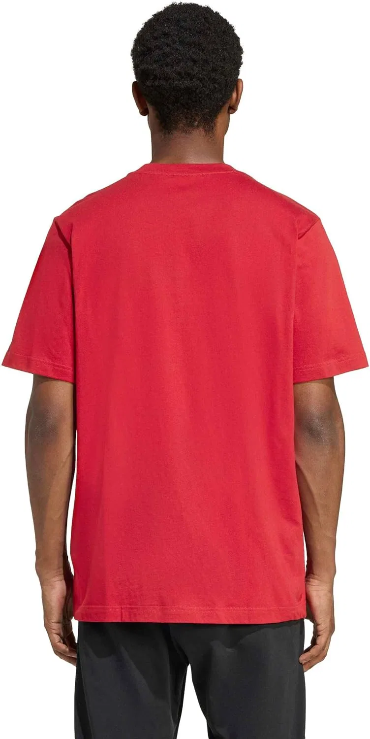 Футболка Adidas Originals Regular Fit, Maroon/White — фото 3