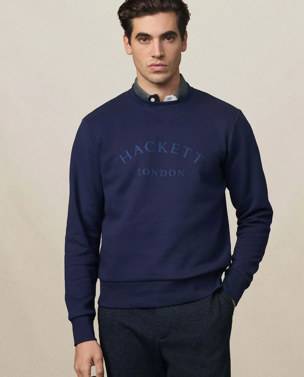 

Толстовка HACKETT HERITAGE ESS AW CREW Hackett, индиго