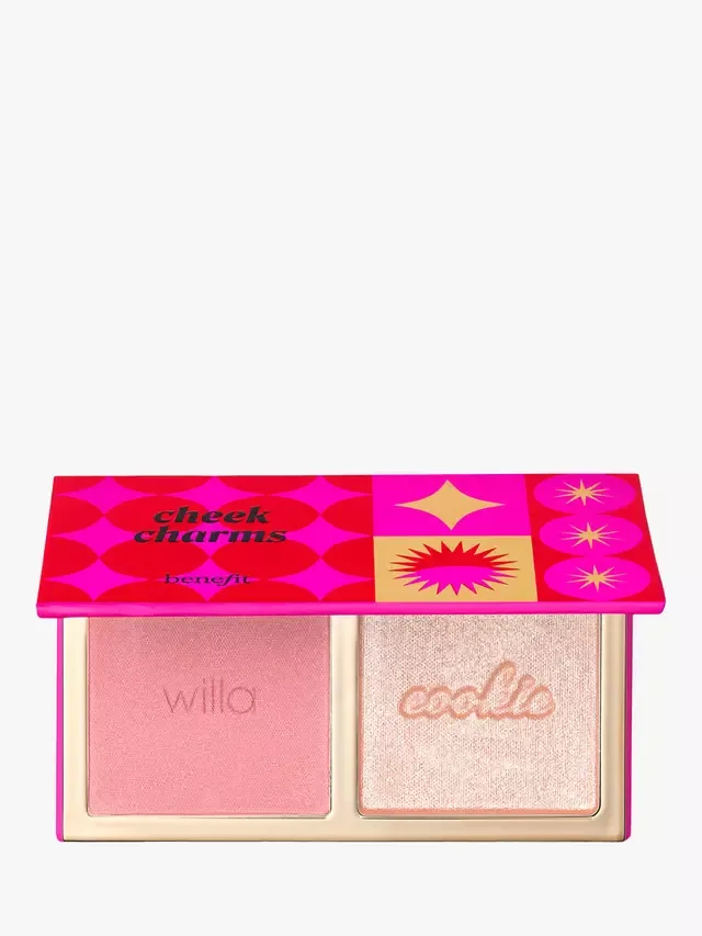 Палетка хайлайтеров Cheek Charms Limited Edition, румяна Willa Blush/Cookie Benefit