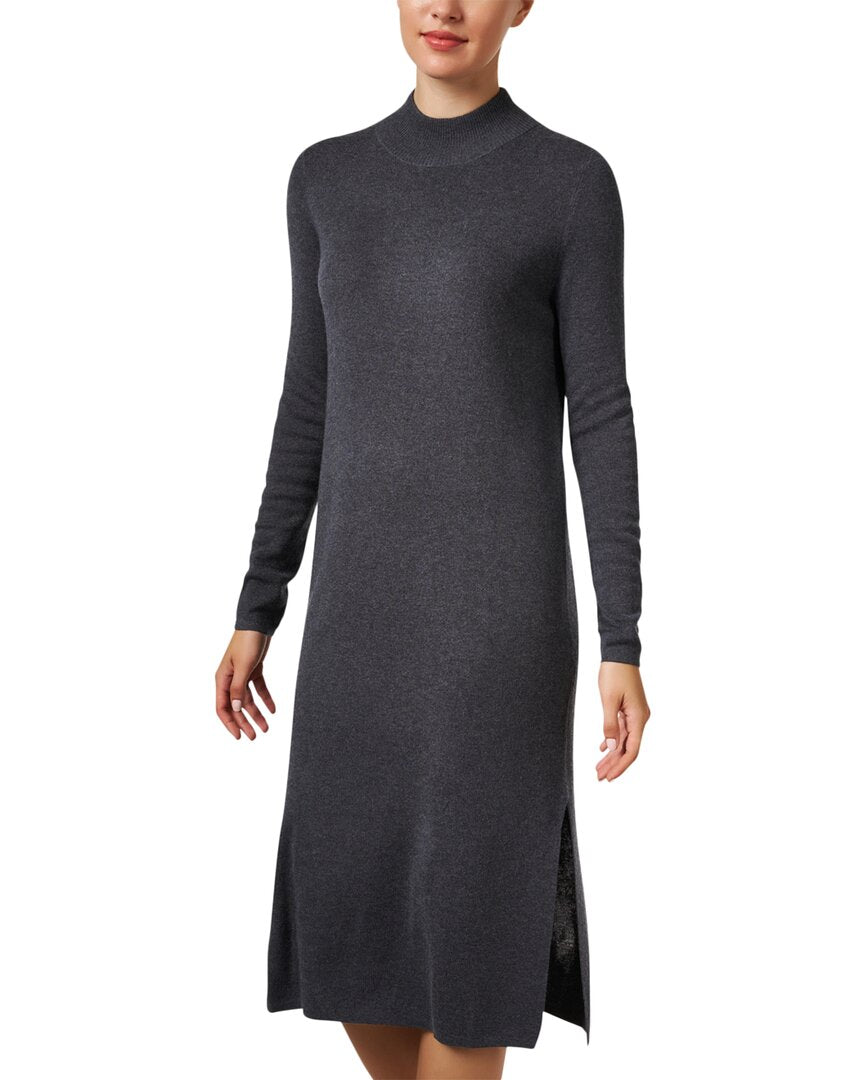 

Платье миди из кашемирового трикотажа с повторением REPEAT cashmere, серый