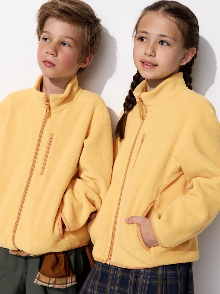 

Флисовая куртка с застежкой-молнией Uniqlo, цвет 44 желтый