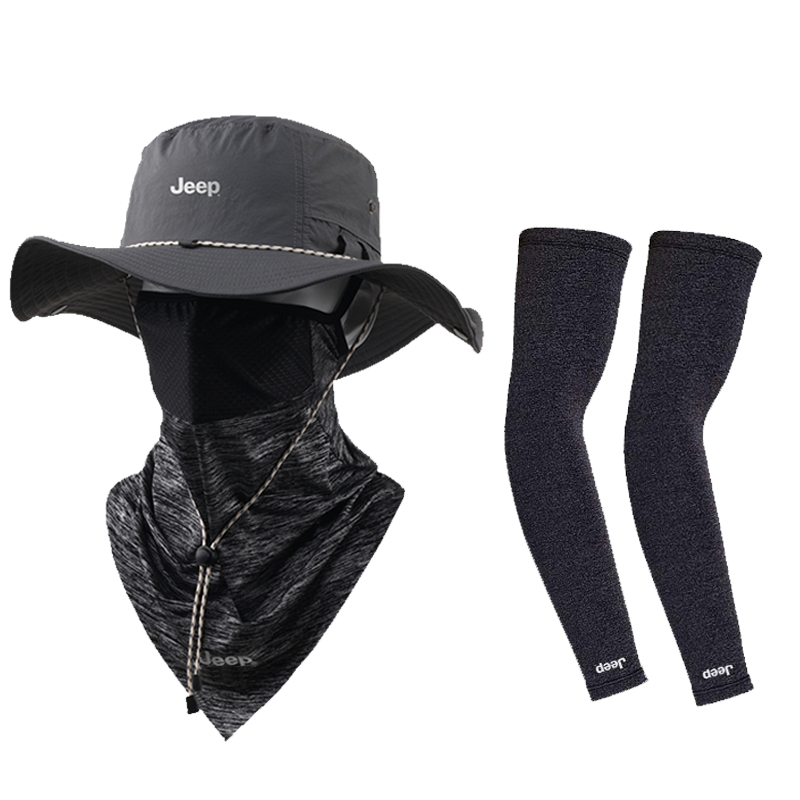 

Jeep Нейлоновая шляпа от солнца унисекс, Dark Gray Hood Three-Piece Set