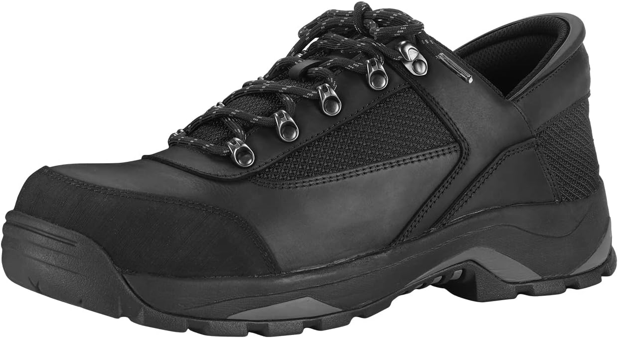 

Мужские рабочие ботинки ZEBA с защитой рук и стальным носком, без шнурков и со складным стальным носком, черный