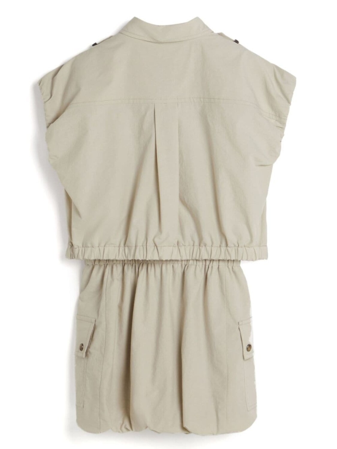 Brunello Cucinelli Kids многослойное платье, нейтральный цвет — фото 2