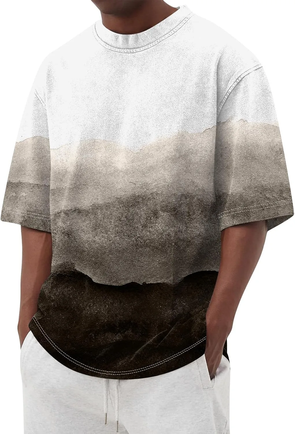 

Мужская футболка Casual с принтом, короткий рукав, S-5XL WENKOMG1