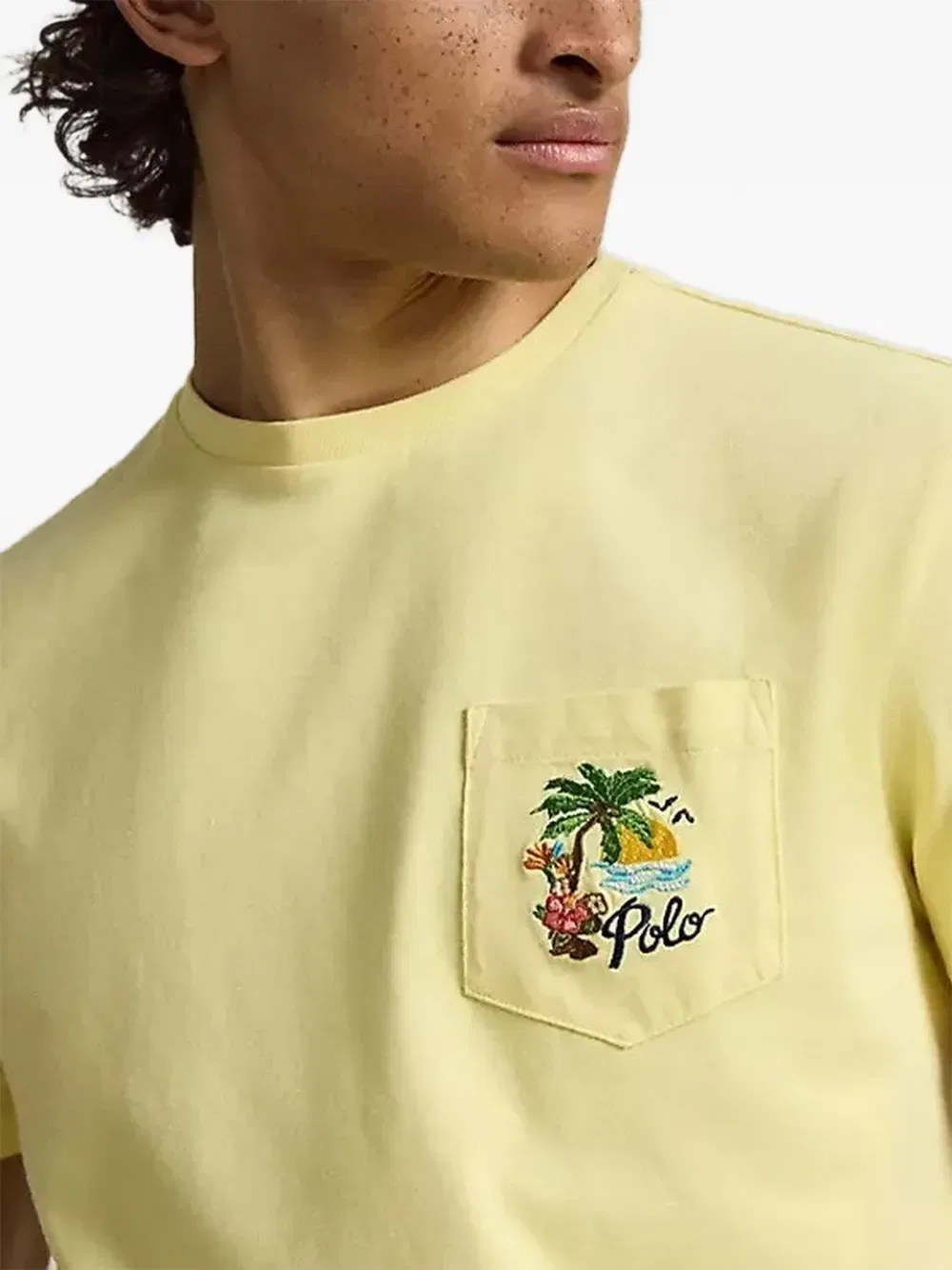 Футболка с вышитым карманом Polo Ralph Lauren, желтый — фото 4