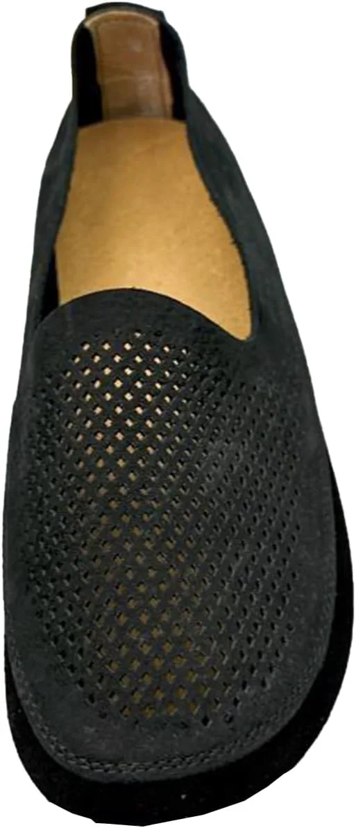 

Мужские мягкие прогулочные туфли из натуральной кожи, винтажные ручной работы слипоны, удобные обувь для вождения Abborora, черный