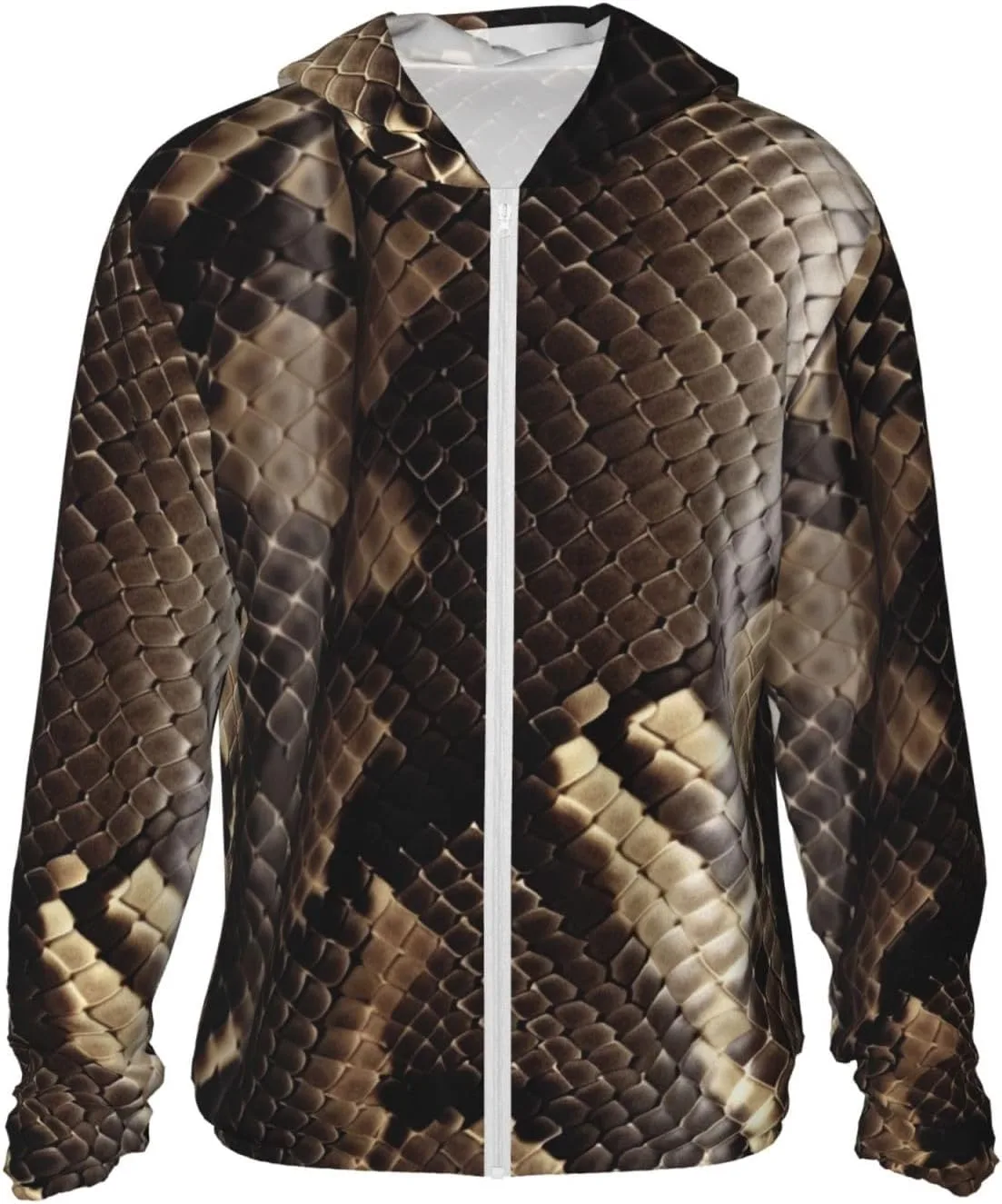 

Мужская толстовка с капюшоном UPF 50+ для защиты от солнца, на молнии, с длинным рукавом и карманом FHEBNDS