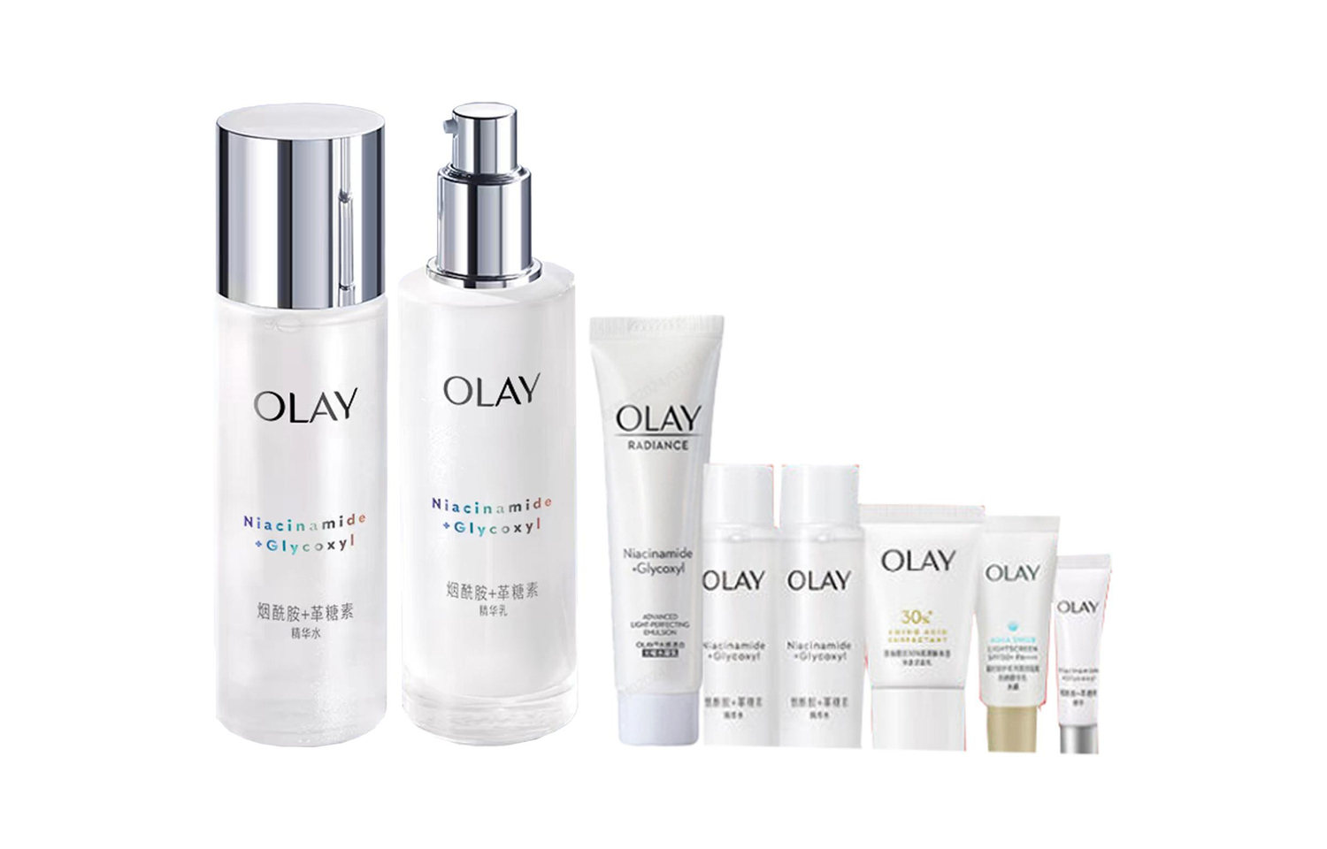 

Olay Набор для ухода за кожей Anti Glycation Whitening Ivory, осветляющий, увлажняющий, антиоксидантный, 8 предметов