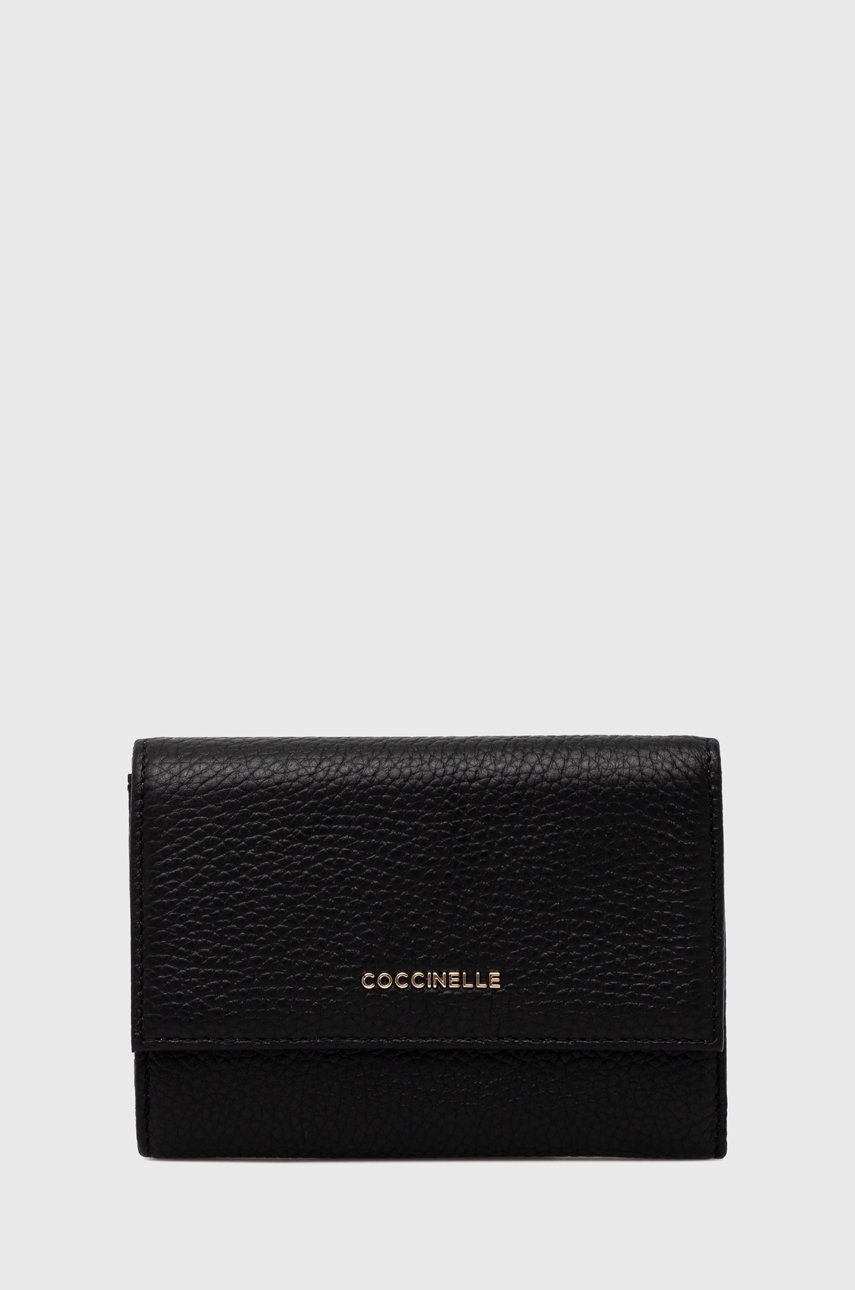 

Кожаный кошелек Coccinelle, черный