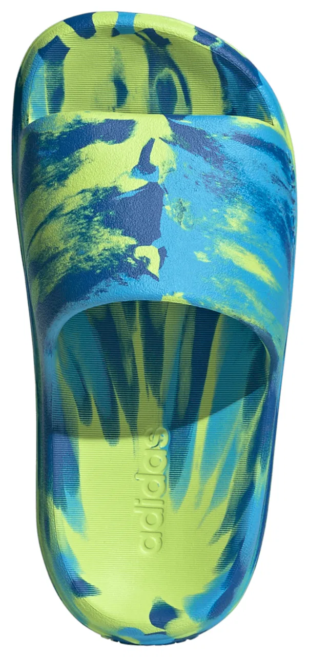 Детские сандалии-слайды с открытым носком, EVA, Adidas Adilette Lumia, adidas, Solar Slime/Lucid Aquamarine/Team Royal Blue — фото 4