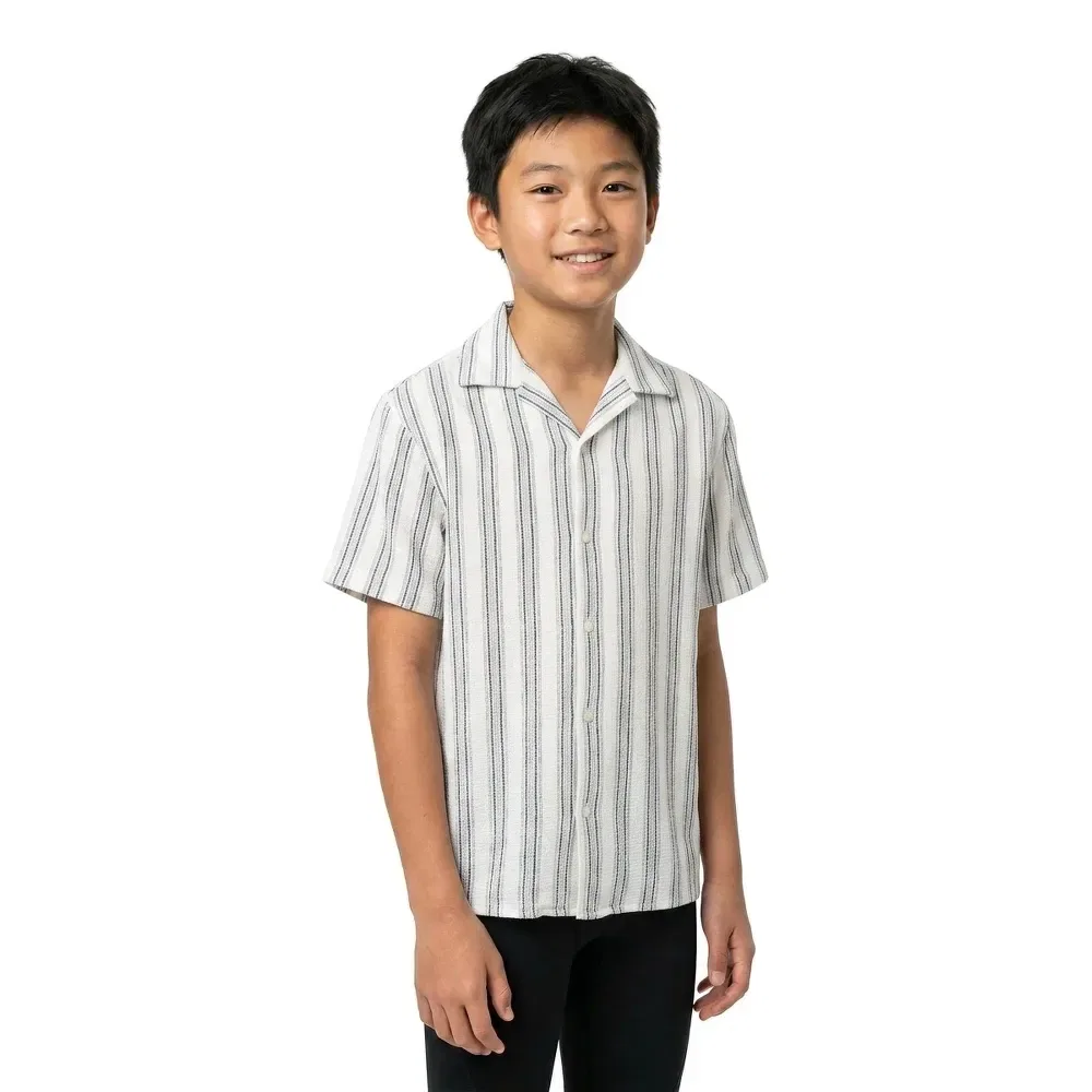 Детская рубашка с коротким рукавом Coba Stripe Resort Jack & jones, White — фото 2