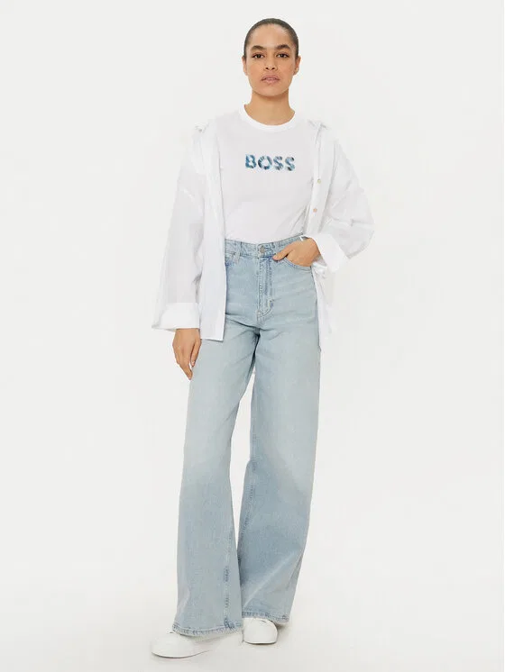 Футболка regular fit C_Elogo Boss, белый — фото 2