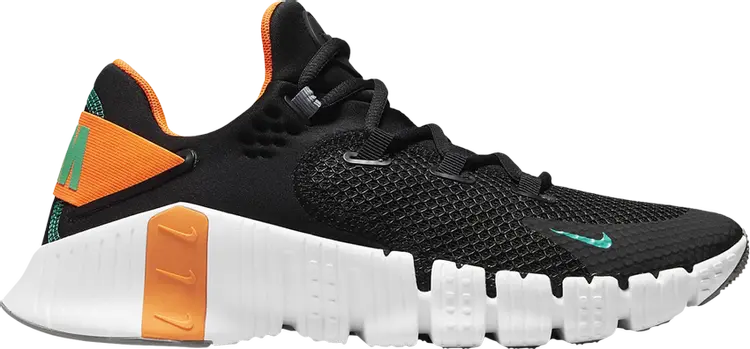 

Кроссовки Nike Free Metcon 4 'Black Total Orange Emerald', черный, Черный;серый, Кроссовки Nike Free Metcon 4 'Black Total Orange Emerald', черный