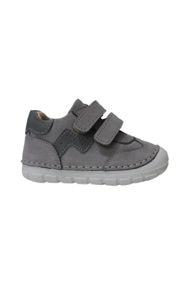 Детские туфли для девочек с геометрическим принтом Hearted velcro first step shoes Ilhan Paşaoğlu, Gray